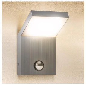 Brilagi Brilagi - LED kültéri fali lámpa mozgásérzékelővel RIANO LED/8W/230V ezüstszínű BG2286
