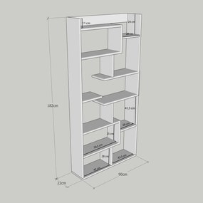 Kuttap Pine könyvespolc