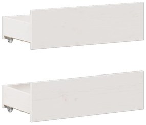 fehér tömör fenyőfa fejtámlás ágykeret matrac nélkül 140x190 cm