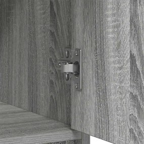 szürke sonoma komód fiókokkal és ajtókkal 70,5x34x74,5 cm
