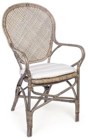 EDELINA natúr szék karfával párnával