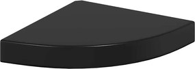 vidaXL magasfényű fekete MDF lebegő sarokpolc 25 x 25 x 3,8 cm