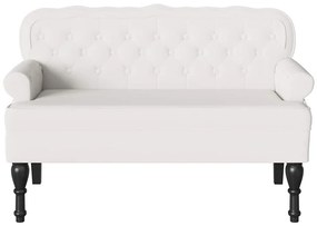 vidaXL Chesterfield Pad Fehér 119.5 x 64.5 x 75 cm Műbőr