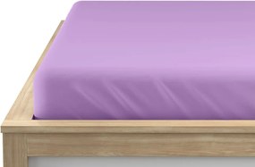 Mikroszálas gumis lepedő világoslila 90 x 200 cm