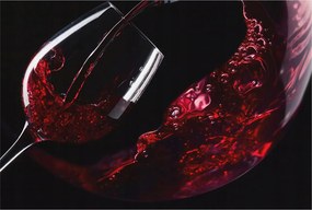 Flizelin tapéta Divatos 3D fali ragasztóval Vörösbor 104x70 Ragasztó