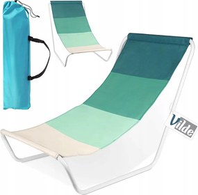 Strand napozóágy Összecsukható fém pántokkal Vilde hordtáskával 94 x 51 cm