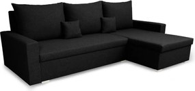 MONDI Kinyitható sarokkanapé Fekete