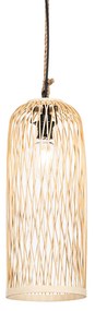 Rusztikus kültéri lógólámpa rattan 25 cm - Calamus