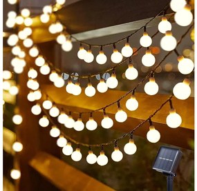 Brilagi Brilagi - LED Napelemes dekoratív lánc BUBBLE 200xLED/8 funkció 20m IP65 meleg fehér BG1326
