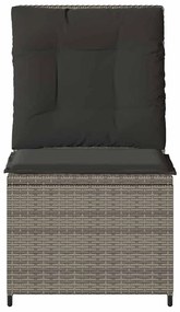 Kerti kanapé párnával Szürke Poli rattan