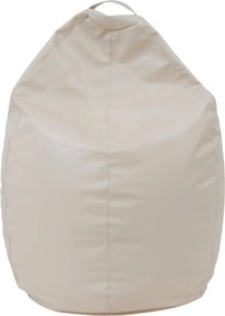 Mara babzsákfotel - műbőr - krém - 200 liter