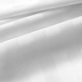 Goldea ünnepi damaszt asztali futó - fehér csíkos 35x140 cm