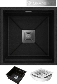 Függesztett Mosogató Arany Gránit Szifon Epir 44