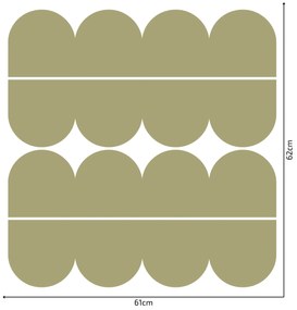 PIPPER. Textil öntapadó tapéta - Mini Ív - Khaki színű Szín: Sötét