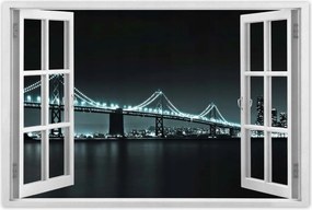 Poszterek 120x80 Usa Híd az éjszakában Fények