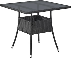 Juskys Yoro rattan asztal - fekete