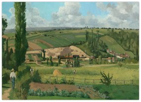 Kép - Camille Pissarro, Landscape at Les Pâtis, Pontoise, reprodukciók (70x50 cm)