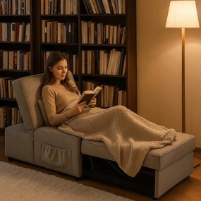 Ágyazható Fotel Szürke Színben. IBERIS 80 cm