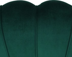 Pad Art-deco stílusban, smaragd Velvet anyag/gold króm-arany, NOBLIN