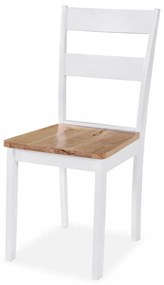 5 részes fehér MDF és gumifa étkezőgarnitúra