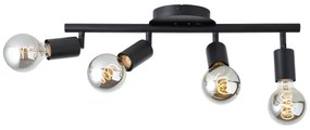 Brilliant - Spotlámpa TIFFANY 4xE27/28W/230V fekete