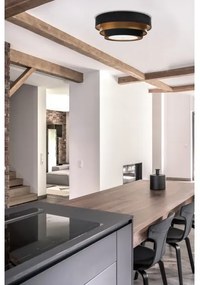 TRINITI mennyezeti lámpa 2xE27/60W/230V fekete/arany