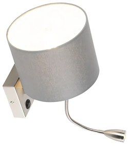 Okos fali lámpa acélból szürke árnyékolóval, Wi-Fi-vel, A60 - Brescia