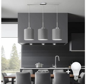 Eglo Eglo - LED Csillár zsinóron TUNJA 3xE27/60W/230V szürke EG32521A