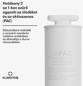 Klarstein AquaFina PAC, 2 az 1-ben szűrőrendszer, vízkezelő, üledék- és aktívszenes szűrő