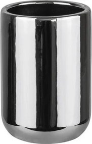 Ezüstszínű kerámia fogkefetartó pohár Lotus – Mette Ditmer Denmark