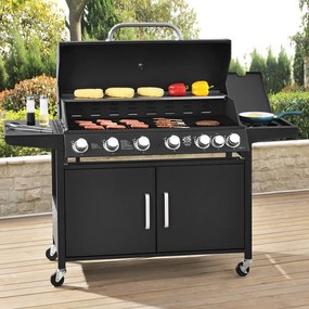 BBQ gázgrill ,,Kalifornia" 6 gázégővel + 1 oldalsó gázégő
