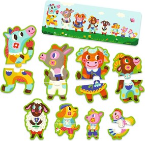 Sorozatkirakó puzzle - Nagyok és kicsik a tanyán, 16 db-os - Big and small on the farm