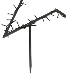 karácsonyi csillag fénydekoráció cövekekkel 80 LED 60 cm
