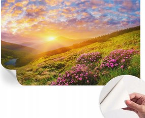 Dekoratív öntapadós fotótapéta Hálószobába Hegyi nyugat 416x254 cm