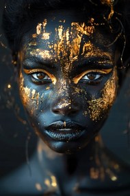 Canvas Vászonkép Portré Arany Arc Misztikus Nő Művészet 80x120