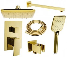 Mexen Uno DR62 beépíthető zuhany szett, Arany - 71435DR62-50