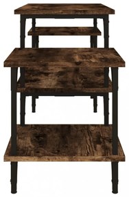 füstös tölgy színű szerelt fa TV-szekrény 117x35x52 cm