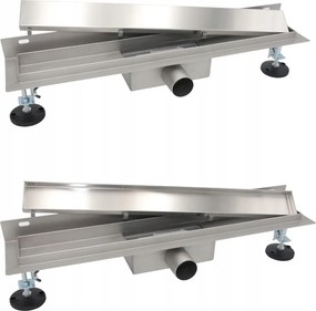 Fali Lineáris Lefolyó 60CM Zuhany Rozsdamentes Acél Szifon 63MM