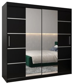 Ruhásszekrény 200 cm Verika 4 200 (fekete). 1064311