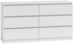 M6 140 2X3 komód, fehér