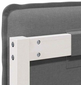 Kárpitozott fejtámla fejtámlával Fehér és világosszürke 180 cm