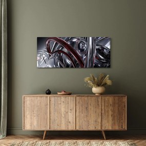 Szürke absztrakció kép (120x50 cm)