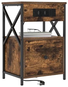 Éjjeliszekrény fiókkal Füstölt tölgy 40 x 31 x 60 cm Faanyag