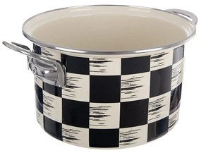 Orion Smaltovaný hrnec Šachovnice Lem , 4 l, pr.22 cm
