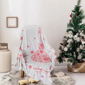 Karácsonyi takaró Christmas time szürke 200x230cm TiaHome