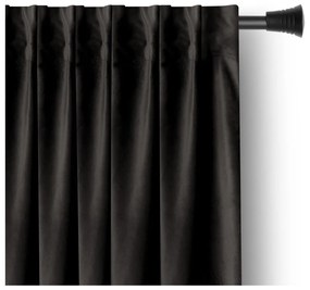Fekete bársony dimout (részleges sötétítő) függöny 140x270 cm – Restilo