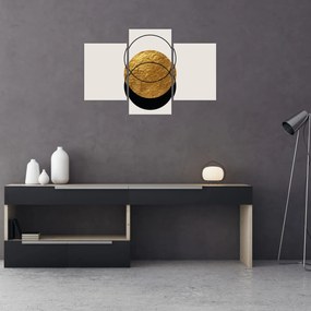 Kép - Absztrakció arany és fehér N⁰2 (90x60 cm)