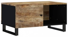 tömör mangófa és szerelt fa dohányzóasztal 80 x 50 x 40 cm