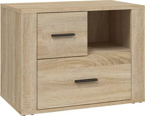 vidaXL sonoma tölgy színű szerelt fa éjjeliszekrény 60 x 36 x 45 cm