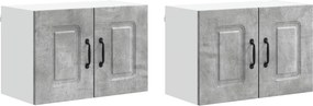 vidaXL Konyhaszekrény Kalmar 2 pcs Beton Szürke 60 x 31 x 40 cm